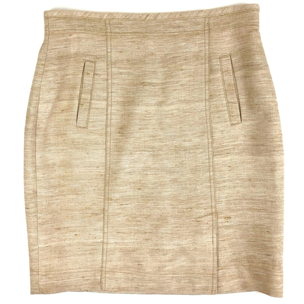 10P ANN TAYLOR Silk/Cotton Pencil Skirt Petite